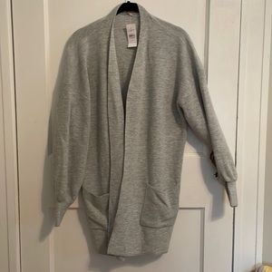 Ann Taylor Loft Pocket Open Cardigan Grey Size M new with tags